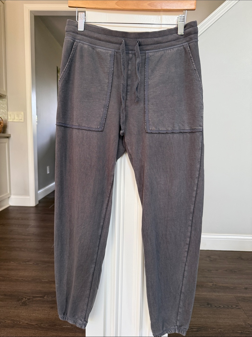 aerie Charcoal Gray Grey Joggers Drawstring Waist Small